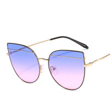 New Fashion Cat Eye Sun Glasses alloy Frame UV400 Gradient Lens Retro Sunglasses